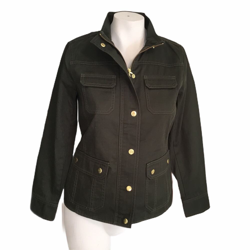 Talbots 2Petite Olive Green Jacket NWOT